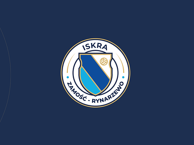 LZS Iskra Zamość-Rynarzewo Crest Rebranding branding club crest design football identity logo simple soccer sports branding
