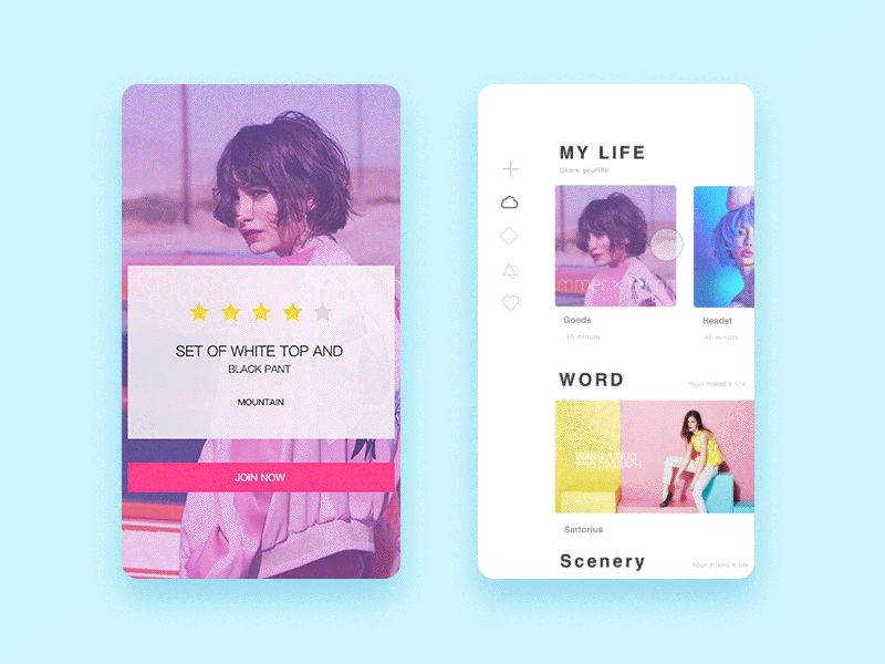 Student work－haoyang app dayu gif ios iphone music photoshop principle sketch ui