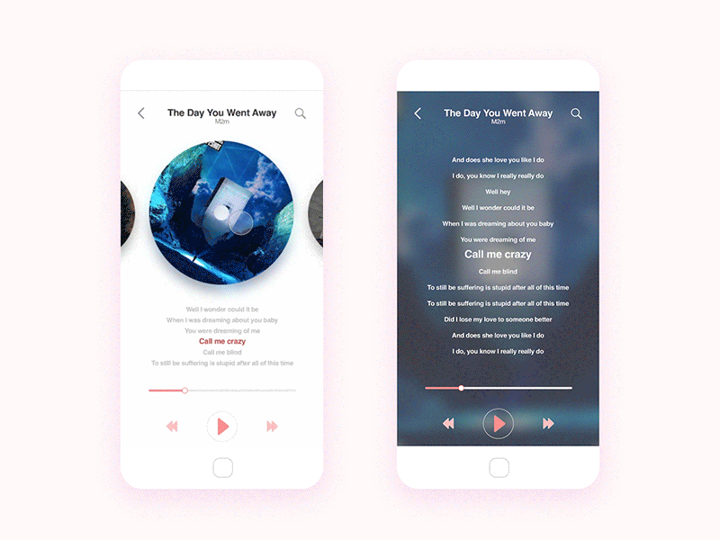 Student work－NaNa app dayu gif ios iphone music photoshop principle sketch ui