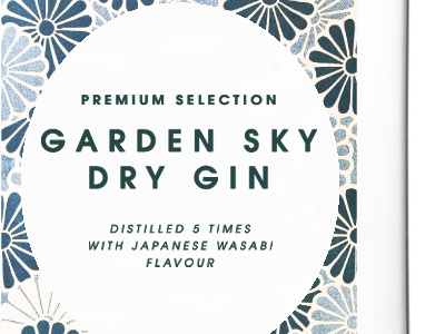 Garden Sky Gin graphic design packaging