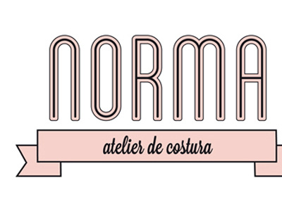 Norma Atelier de costura graphic design logotype vintage