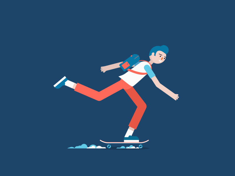 Skater animation gif illustration motion