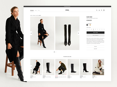 Product Page Exploration brand store clean commerce desgin e comerce ecommerce fashion fashion shop luxury minimal minimalism product page shop store ui ui ux website