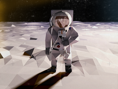 Buzz Aldrin Low Poly