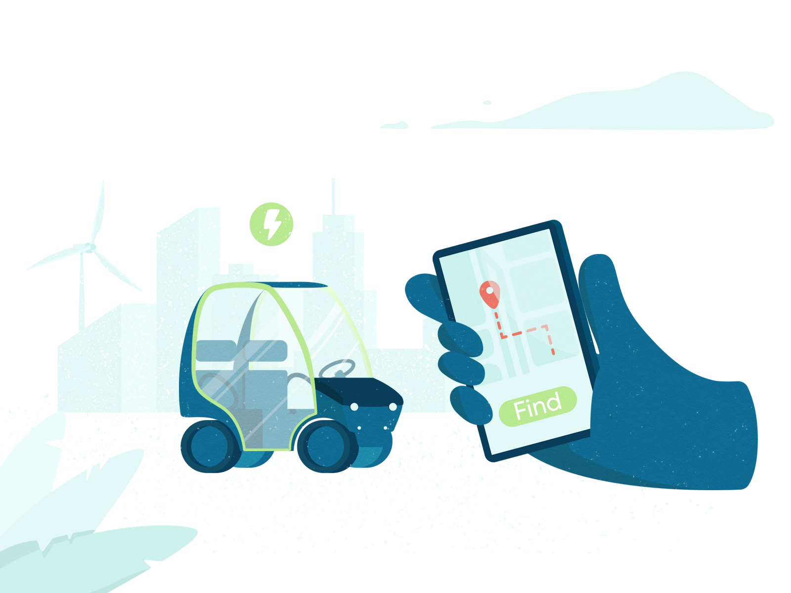 Electric Car share by Hill Motion on Dribbble