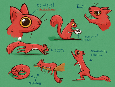 Skull Squirrel animal character character design comic eye nature squirrel story story book