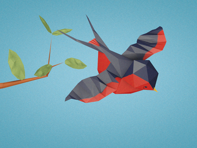 Swallow c4d cinema 4d low poly swallow