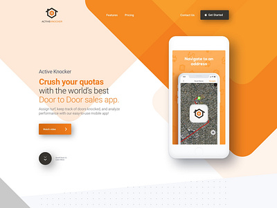 ActiveKnocker Website Home Page branding design ui ux web website
