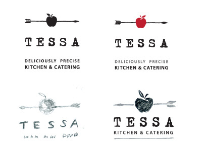 Tessa - Logo WIP hand drawn logo design logo process