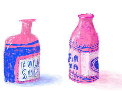 Hand Drawn Bottles