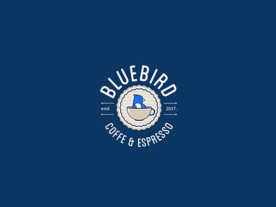 BlueBird Coffe Shop bluebird coffeshop identity logo logodesign