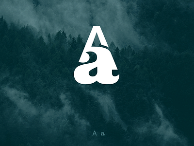 Aa monogram forest letera logo monogram