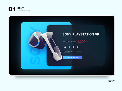 SONY Wearing VR design typography ui