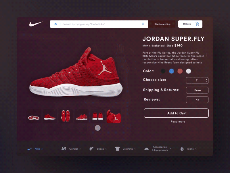 Nike - Redesign Concept animation app concept gif interface redesign store ui ux