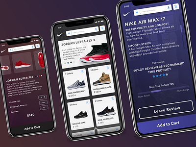 Nike App Concept android app apple color ios ios11 match push ux video