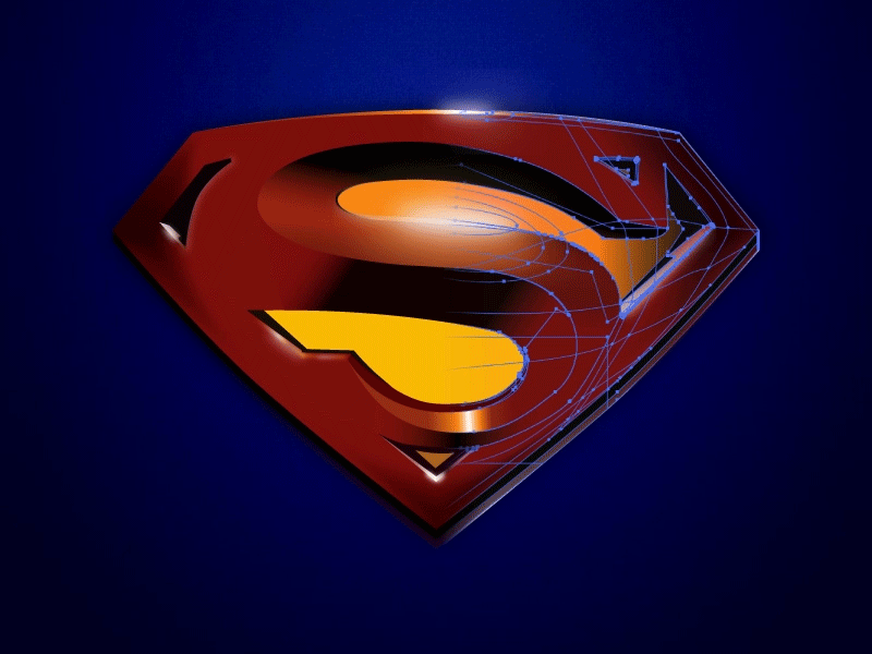 Superman animation branding gif icon illustration interaction logo transition type ux