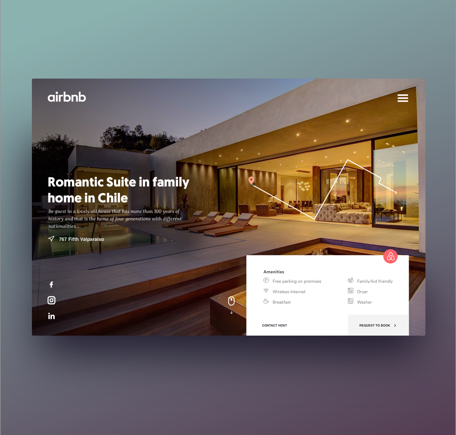 Host page. Дизайн сайта Airbnb. Airbnb Luxe сервисы.