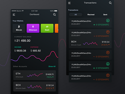 Cryptocurrency App bitcoin crypto cryptocurrency dashboard etherium interaction ui