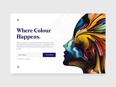 Where Colour Happens. - Landing Page