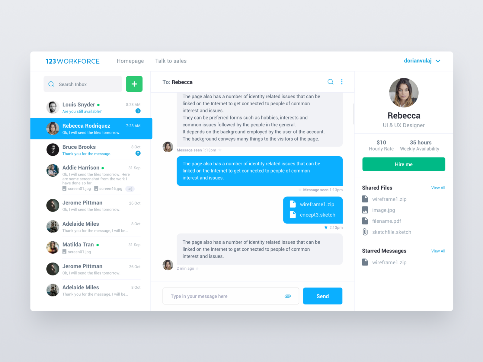 Inbox 💬 by Dorjan Vulaj on Dribbble