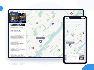 Mapme - Map Builder app clean design flat interface ios maps minimal route ui ux