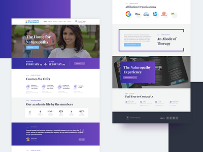 Delhi Institute - Landing Page clean design education institute learning minimal school ui ux website