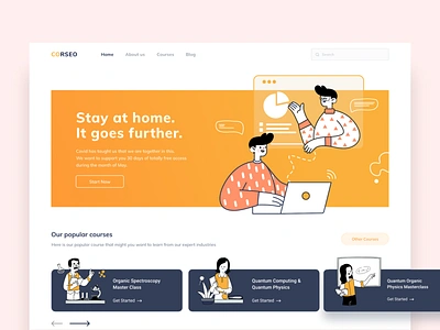 Free Course Dribbble shot adobexd colorful course covid19 design gradient graphicdesign illustration interface minimal online learning stayhome support trendy ui uidesign uiux