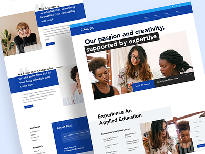 College landing page exploration