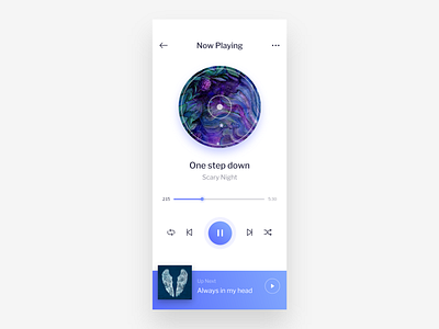 Music Player Interface app clean icons ios minimal music ui uidesign user interface