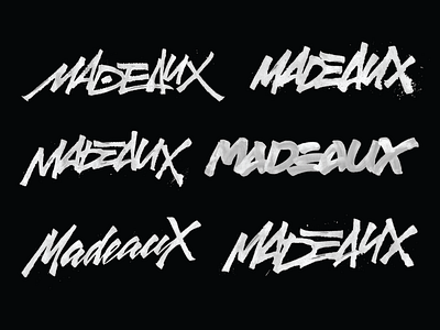 Logo variants for Madeaux calligraphy colapen dj hand lettering handmade font lettering logo logotype madeaux music sketch typography