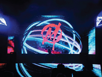 Shot from Madeaux`s live concert with my Symbol design calligraphy dj handmade font lettering logo logotype madeaux music photo photography symbol typography