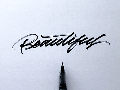 You are so... beautiful behance brush brushpen calligraphy design graphic deisgn hand lettering hand writting handmade font inspiration lettering logo logotype project typo typography