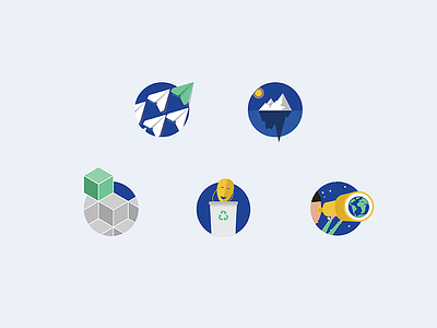 Badges - company values badges icons illustrations