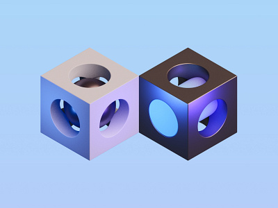 Cubes 3d minimalism