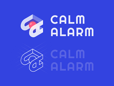 Logo Calmalarm brand design illustraion logo web