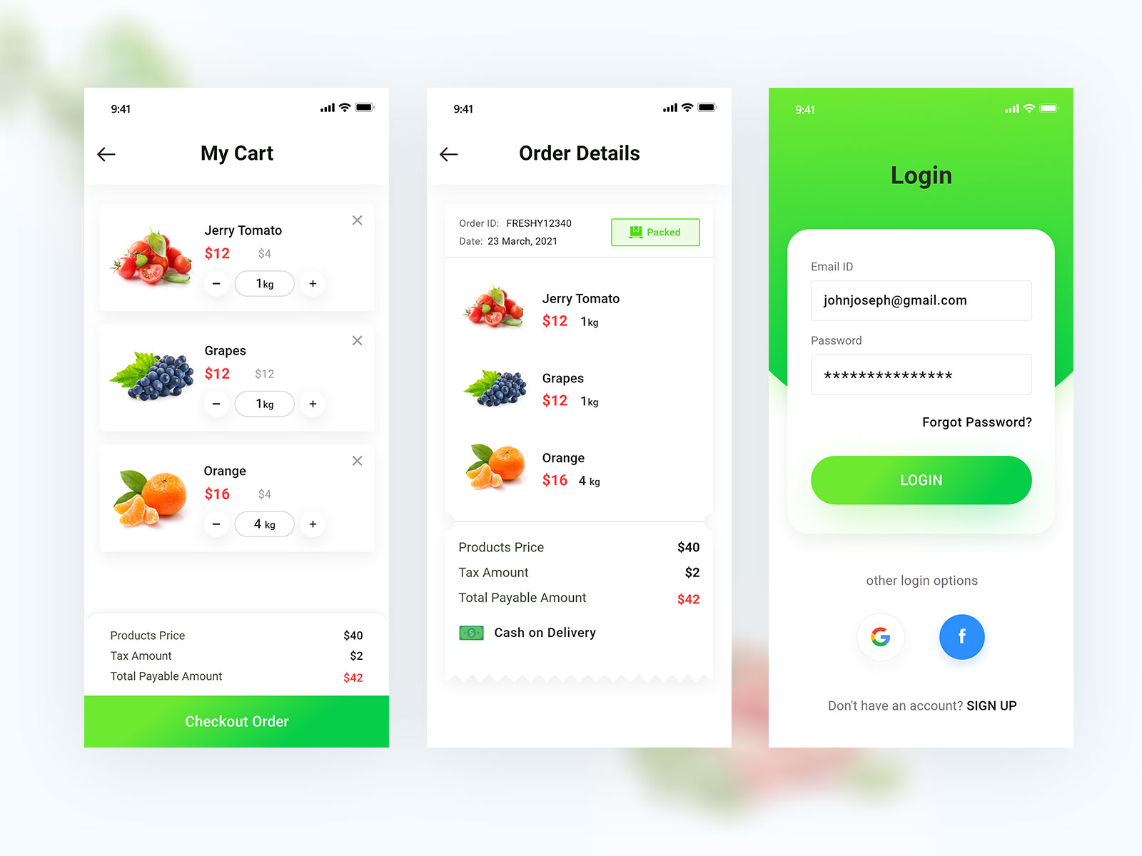 Online Grocery App UI Kit by Senthamizhan M on Dribbble