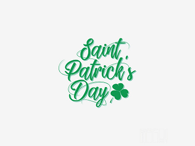 Saint Patrick's Day day. logo. calligraphy patricks saint typography