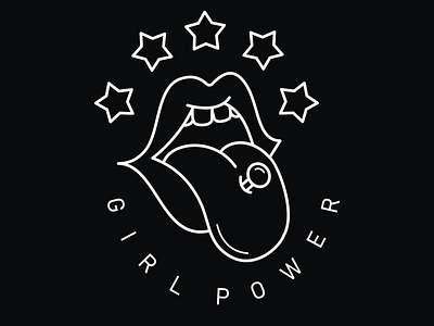 Girl Power calligraphy girl illustration logo power typography vector