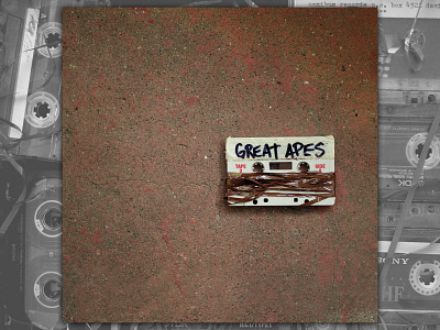 Great Apes - Grey Tapes LP album artwork cassette tape great apes photography vinyl vinyl records
