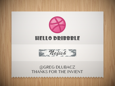 Hello Dribbble! debuts paper scratch thanks ui wood