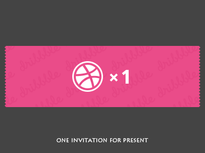 One invitation for present draft dribbble invitation invite join present