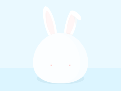 Sad Rabbit flat light photoshop rabbit white