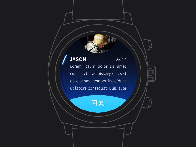 Message for AndroidWear ae android wear animated gif message motion graphic watch