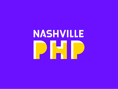 NashvillePHP Branding branding electric identity indigo lettering logo nashville php ui webdesign website