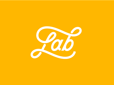 Lab Logo brand identity lab lettering logo swashes typography
