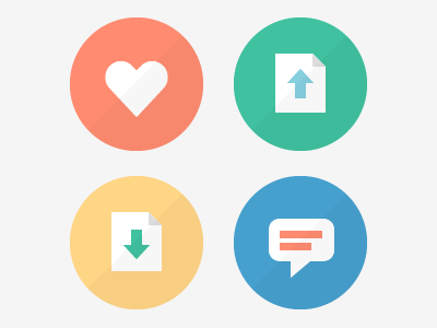 Project Icons comment download flat icons illustration like upload