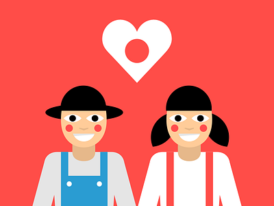 Valentines farmers graphics heart illustration love minimalist simple