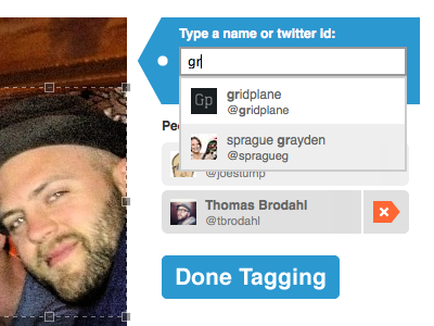 Ptagr - Tagging Interface interface people ptagr tagging twitter