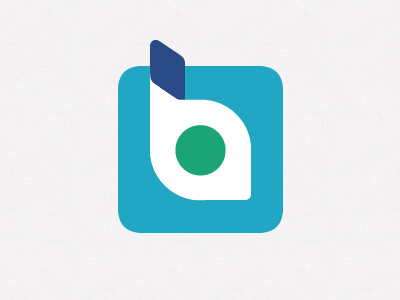 b - Blend boxy b blend blue branding identity logo startup