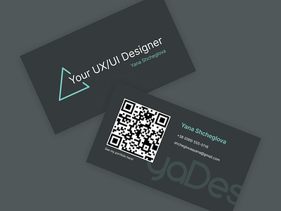Business card design business card cards design qr code ui
